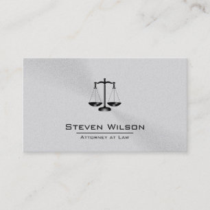 Attorney of Law White en Silver Steel Legal Scale Visitekaartje