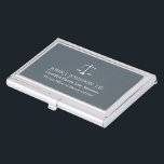 Attorney or Law Professional Slate Gray Visitekaarthouder<br><div class="desc">Een stevige,  maar elegante leisteengrijze visitekaartje voor de advocaat of de advocatuur.</div>