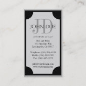 Attorney Platinum Monogram/Border Visitekaartje (Achterkant)
