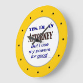 Attorney Powers Funny Kantoor Wall Clock Grote Klok (Hoek)