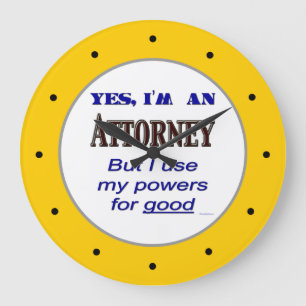 Attorney Powers Funny Kantoor Wall Clock Grote Klok
