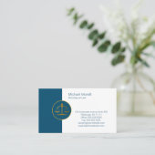 Attorney Professional Blue | wit Visitekaartje (Staand voorkant)
