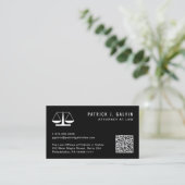 Attorney Professional QR-code zwart Visitekaartje (Staand voorkant)