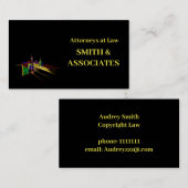 Attorney Professional Visitekaartjes Black (Voorkant / Achterkant)