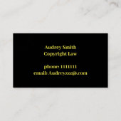 Attorney Professional Visitekaartjes Black (Achterkant)