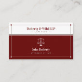 ATTORNEY | Rechtenschalen Dark Red Visitekaartje (Voorkant)