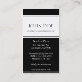 Attorney Ribbon Black Visitekaartje (Achterkant)
