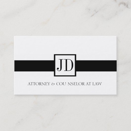 Attorney Ribbon Square - Available Letterhead - Visitekaartje (Voorkant)