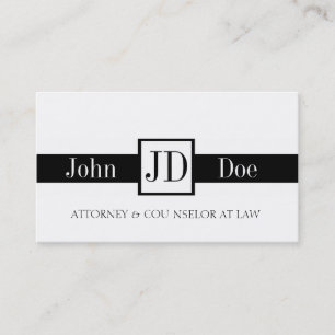 Attorney Ribbon Square B/W Visitekaartje
