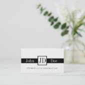 Attorney Ribbon Square B/W Visitekaartje (Staand voorkant)