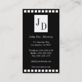 Attorney Ribbons Square Black Visitekaartje (Achterkant)