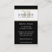Attorney Roman Gold Monogram - AvailableLetterhead Visitekaartje (Achterkant)