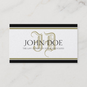 Attorney Roman Golden Monogram Visitekaartje