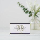 Attorney Roman Golden Monogram Visitekaartje (Staand voorkant)