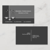 Attorney scale of justice visitekaartje (Voorkant / Achterkant)
