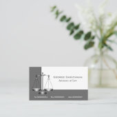 Attorney scale of justice visitekaartje (Staand voorkant)