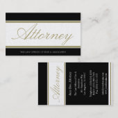 Attorney Script Golden Banner Visitekaartje (Voorkant / Achterkant)