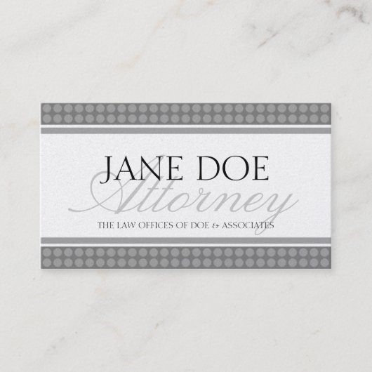 Attorney Script Platinum Dot Sensation Visitekaartje (Voorkant)