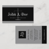 Attorney Silver Black Banner Visitekaartje (Voorkant / Achterkant)