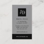 Attorney Silver Black Banner Visitekaartje (Achterkant)