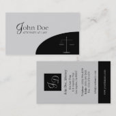 Attorney Silver Black Corner Visitekaartje (Voorkant / Achterkant)