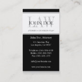 Attorney Silver LAW Visitekaartje (Achterkant)