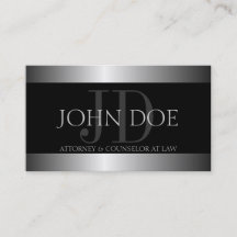 Attorney Silver Metal Metallic Border