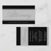 Attorney Silver Script/Banner Visitekaartje (Voorkant / Achterkant)