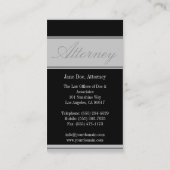 Attorney Silver Script/Banner Visitekaartje (Achterkant)