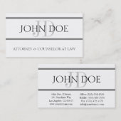 Attorney Silver Stripes - Available Letterhead - Visitekaartje (Voorkant / Achterkant)