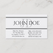 Attorney Silver Stripes - Available Letterhead - Visitekaartje (Achterkant)