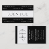 Attorney Silver Stripes - Available Letterhead - Visitekaartje (Voorkant / Achterkant)