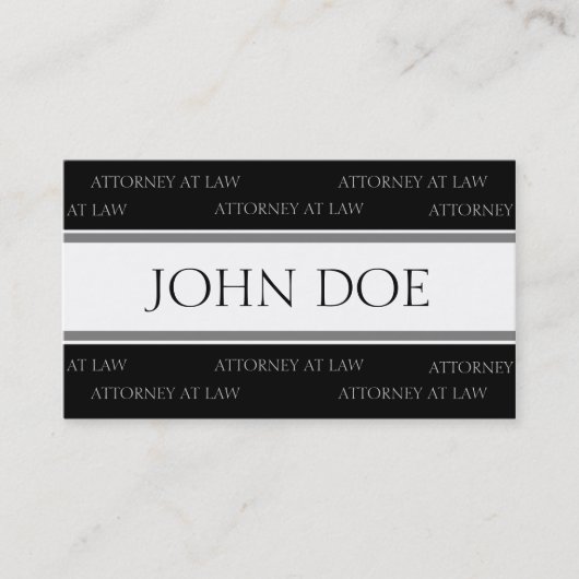Attorney Silver Stripes - Available Letterhead - Visitekaartje (Voorkant)