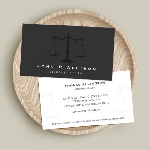 Attorney Simple Justice Scales Black Visitekaartje