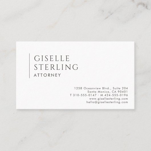 Attorney Simple Modern Professional QR Code Visitekaartje (Voorkant)