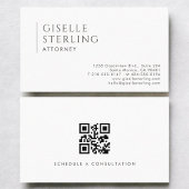 Attorney Simple Modern Professional QR Code Visitekaartje