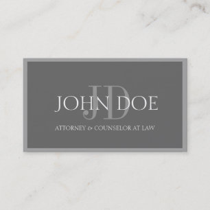 Attorney Steel/Platinum Monogram/Border Visitekaartje