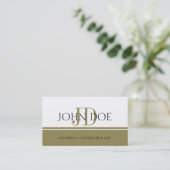 Attorney Stripes/Monogram Visitekaartje (Staand voorkant)