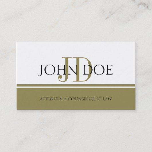 Attorney Stripes/Monogram Visitekaartje (Voorkant)