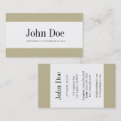 Attorney Tan Stripes - Available Letterhead - Visitekaartje (Voorkant / Achterkant)