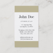 Attorney Tan Stripes - Available Letterhead - Visitekaartje (Achterkant)