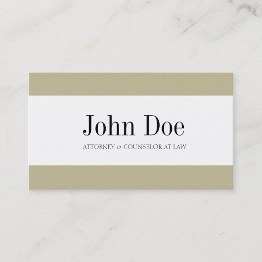 Attorney Tan Stripes - Available Letterhead - Visitekaartje (Voorkant)