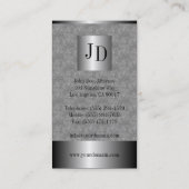 Attorney Texture Marble Silver Metallic Visitekaartje (Achterkant)