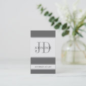 Attorney Vertical Gray Visitekaartje (Staand voorkant)