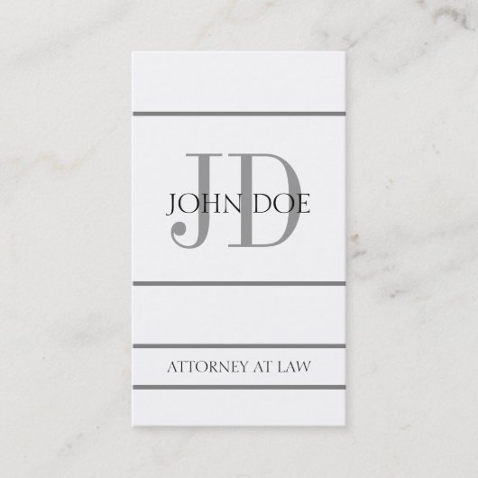 Attorney Vertical W/W Visitekaartje (Voorkant)