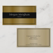Attorney Visitekaartje - Classy Gold & Black (Voorkant / Achterkant)