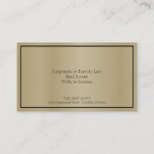 Attorney Visitekaartje - Classy Gold & Black (Achterkant)