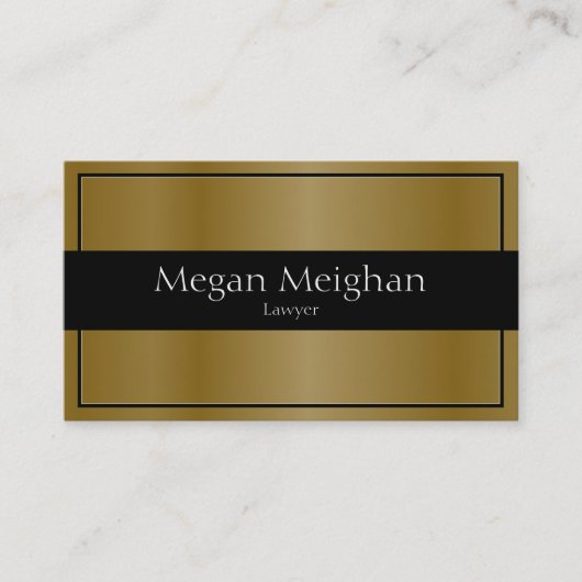 Attorney Visitekaartje - Classy Gold & Black (Voorkant)