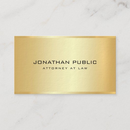 Attorney Visitekaartje Gold Sjabloon Law Kantoor (Voorkant)