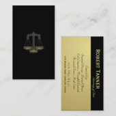 Attorney Visitekaartje Scale Justice Black Gold (Voorkant / Achterkant)